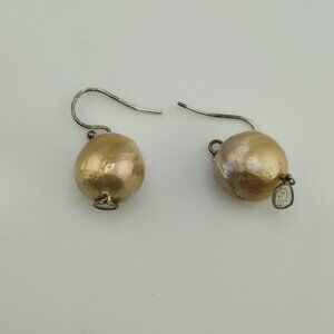 Natural kasumi pearl‎ earrings 925 STERLINGT SLIVER HOOKS
